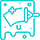 abstraktní pixelové logo pro služby vyklízení a úklidu