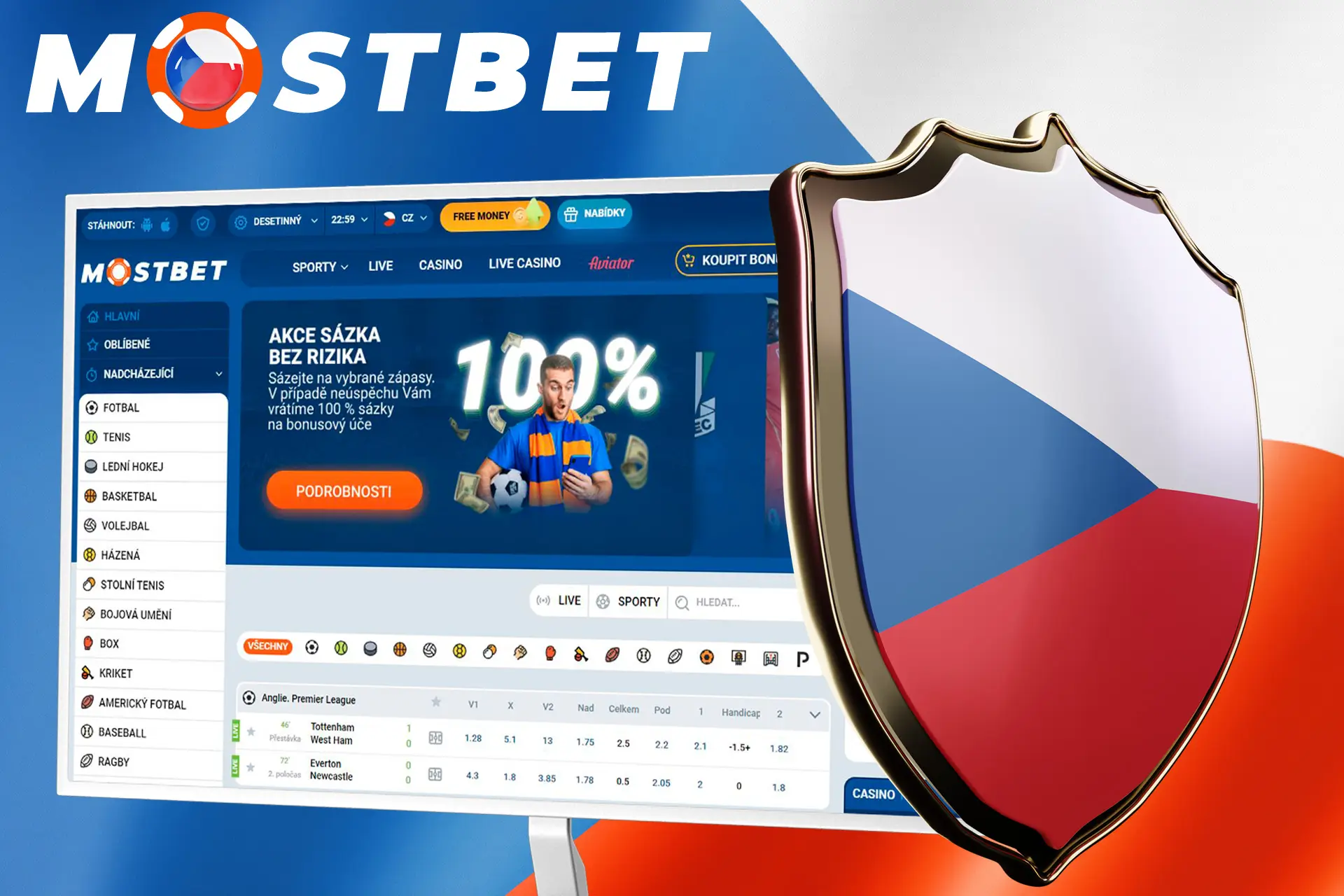 mostbet cz republice legální